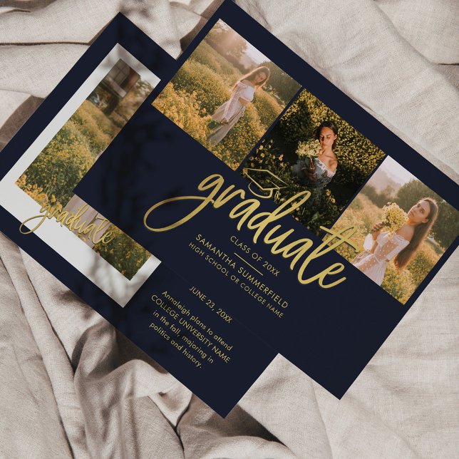 Graduation Photo Collage Grad Announcement (Creator Uploaded)