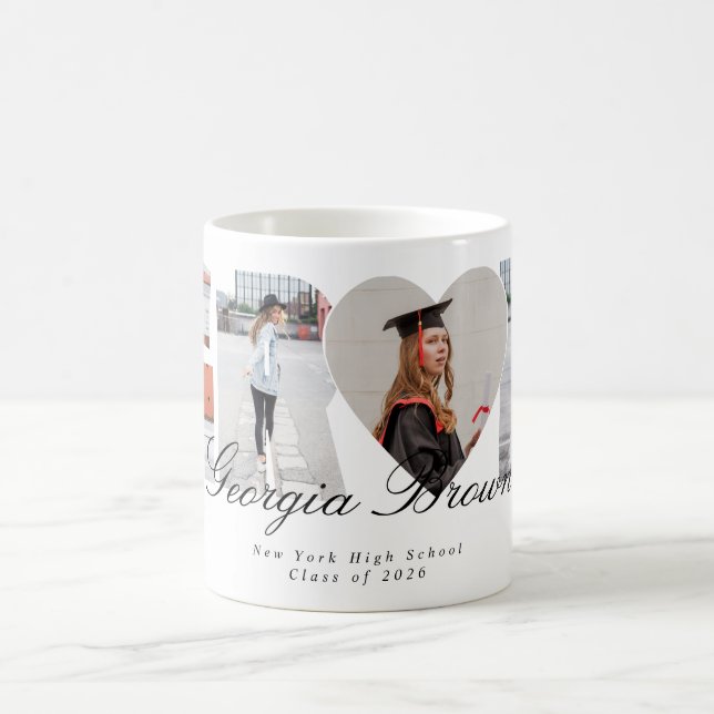Graduation Photo Collage Graduate Gift Keepsake Coffee Mug (Center)