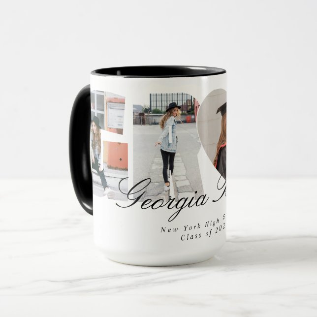 Graduation Photo Collage Graduate Gift Keepsake Mug (Front Left)