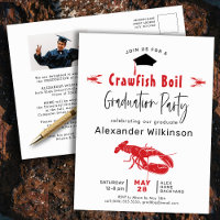 Graduation Photo Crawfish Boil Party Invitation