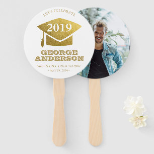 Graduation Photo Fans - Gold Grad