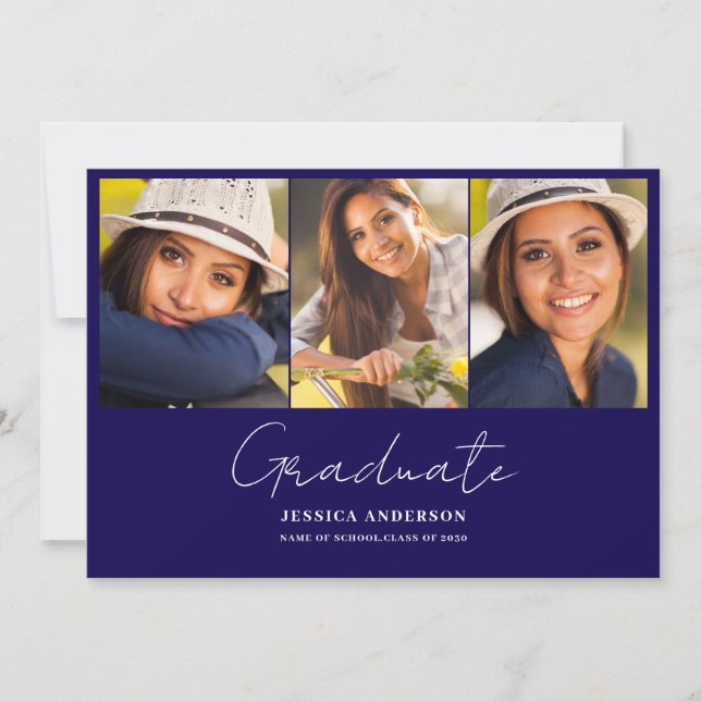Graduation Photo Flat Announcement Card (Front)