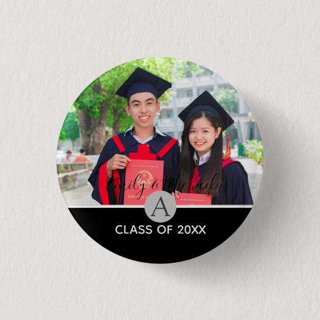 Graduation PHOTO - Gifts and Announcements Custom 3 Cm Round Badge (Front)