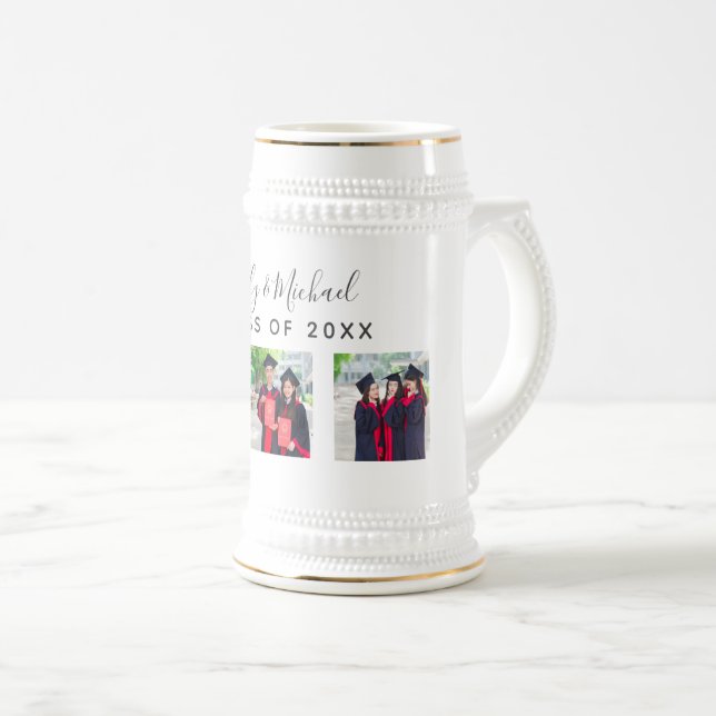 Graduation PHOTO - Gifts and Announcements Custom Beer Stein (Front Right)