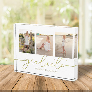 Graduation Photo Gold Calligraphy Script