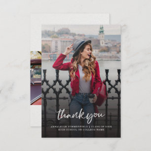Graduation Photo Grad Party 2025 Thank You Card