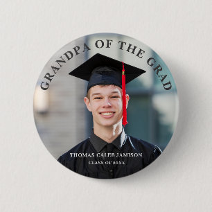 Graduation Photo Grandpa of the Grad 6 Cm Round Badge