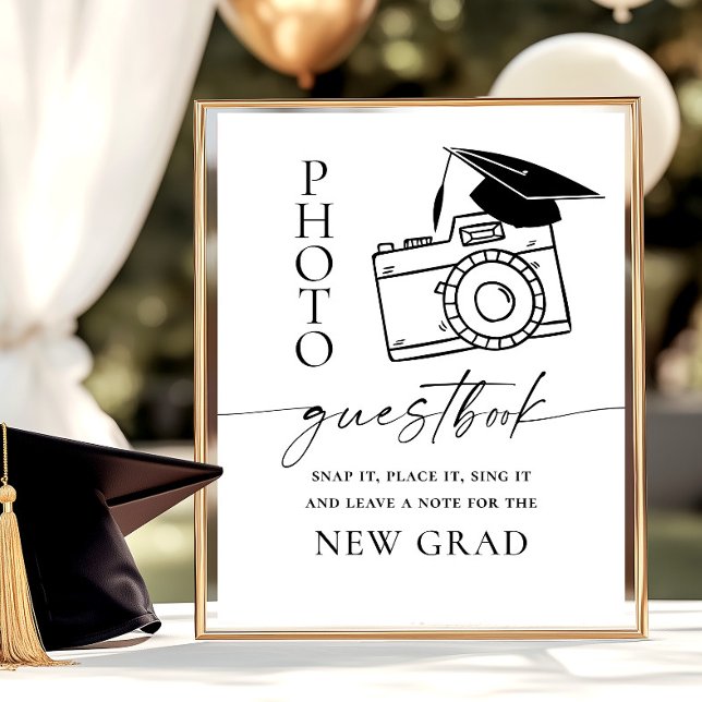 Graduation Photo Guestbook Elegant Minimalist (Creator Uploaded)