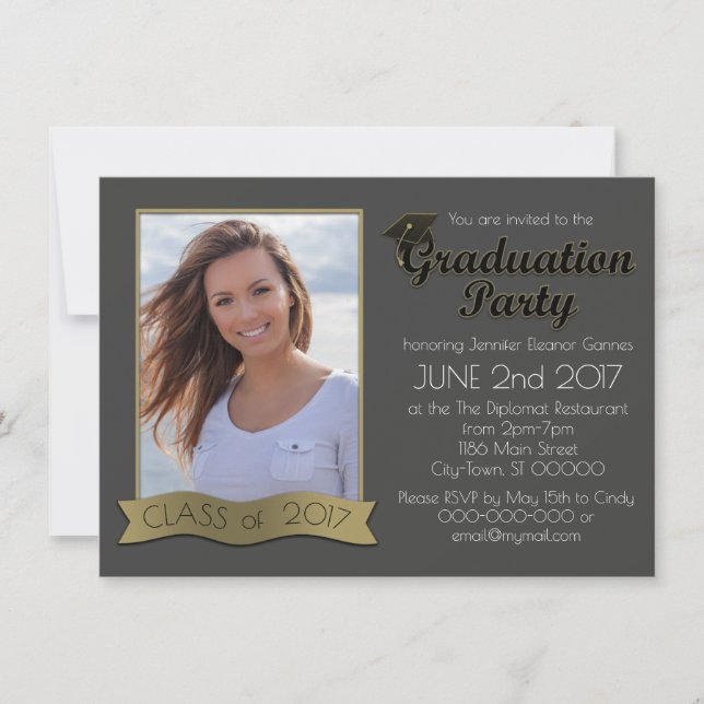Graduation Photo Invitation (Front)