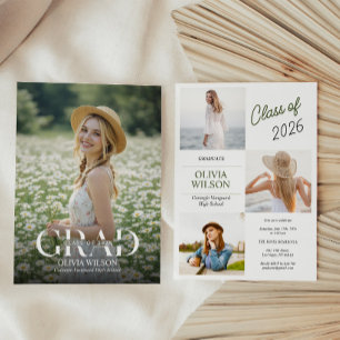  Graduation Photo Invitation and Announcement 