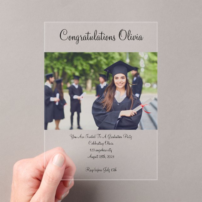 GRADUATION PHOTO INVITATION CARD (Insitu (Handheld))