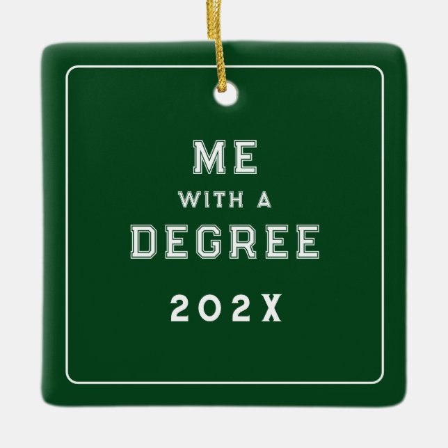 Graduation Photo Keepsake Ceramic Ornament (Front)