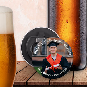 Graduation Photo Keepsake Personalised Bottle Opener