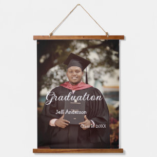Graduation photo man name class of 20XX college  Hanging Tapestry