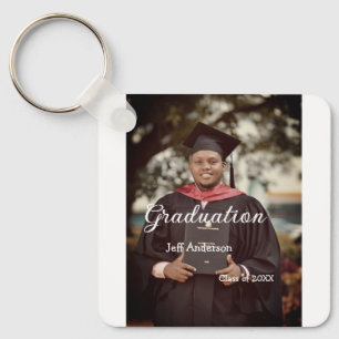 Graduation photo man name class of 20XX college Key Ring