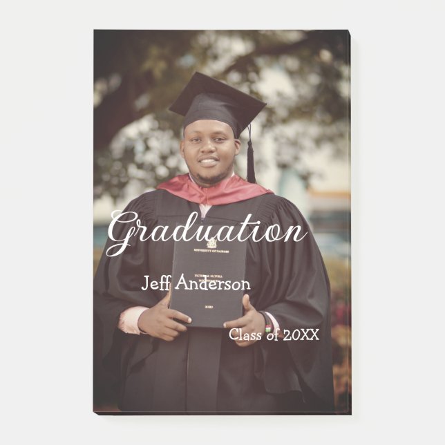 Graduation photo man name class of 20XX college  Post-it Notes (Front)