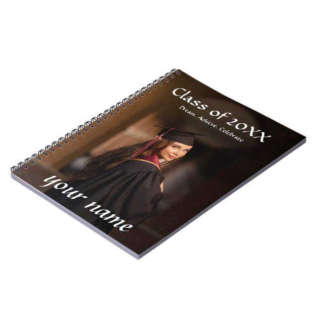 Graduation Photo Notebook – Custom Name (Left Side)