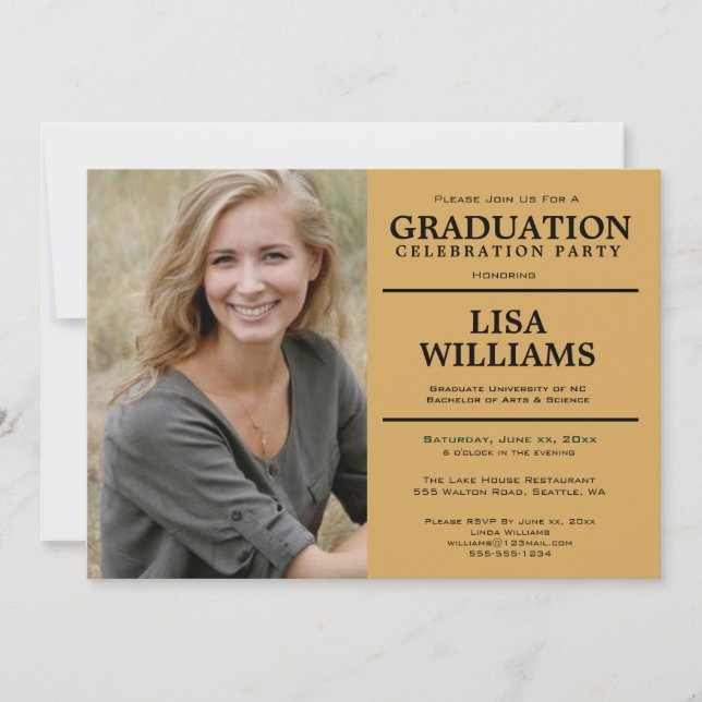 Graduation Photo Party Invitation (Front)