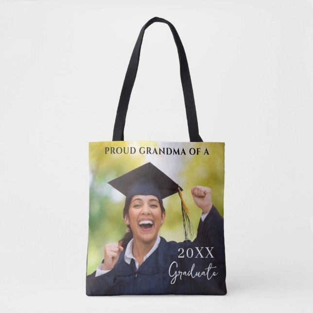 Graduation Photo Proud Grandma  Tote Bag (Front)