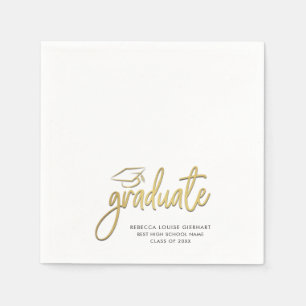Graduation Photo Script 2026 Grad Party Napkin