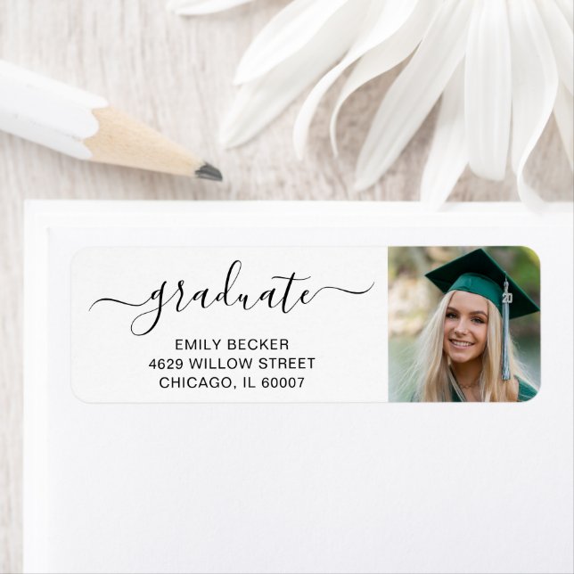 Graduation Photo Script Graduate Return Address (Insitu)