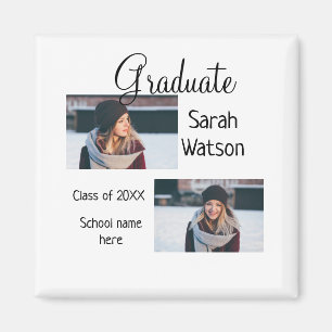 graduation photo simple classic add class year sch magnet