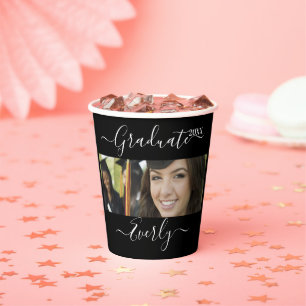 Graduation Photo Simple Modern Open House Party Pa Paper Cups