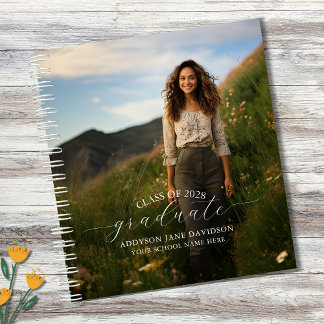 Graduation Photo Spiral Notebook Guestbook