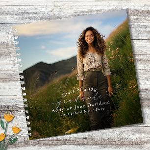 Graduation Photo Spiral Notebook Guestbook