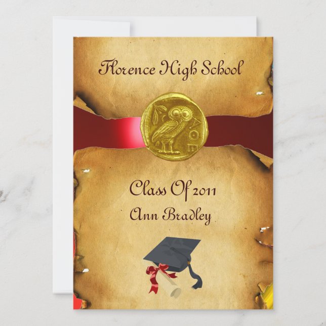 GRADUATION PHOTO TEMPLATE GOLD OWL (Front)