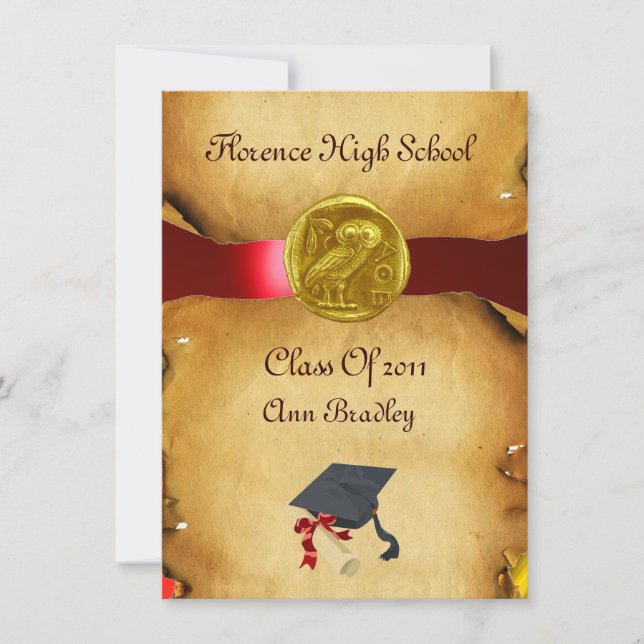 GRADUATION PHOTO TEMPLATE GOLD OWL (Front)