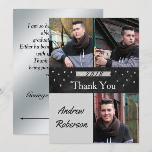 Graduation Photo Thank You Invitation