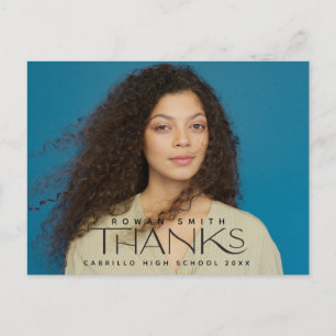 Graduation Photo Thank You Postcard