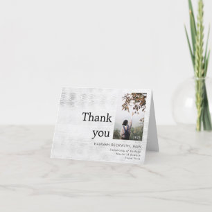 Graduation Photo Thank You Rustic