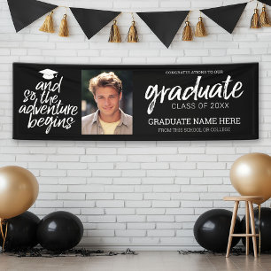 Graduation Photo - The Adventure Begins Virtual Banner
