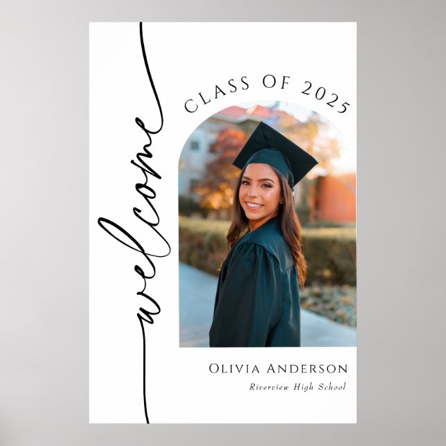 Graduation Photo Welcome Sign  (Front)