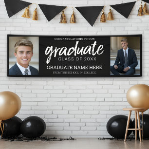 Graduation Photos - Class of YEAR Black Banner