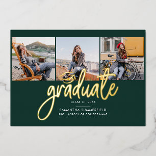 Graduation Photos Grad 2026 Gold Foil Announcement