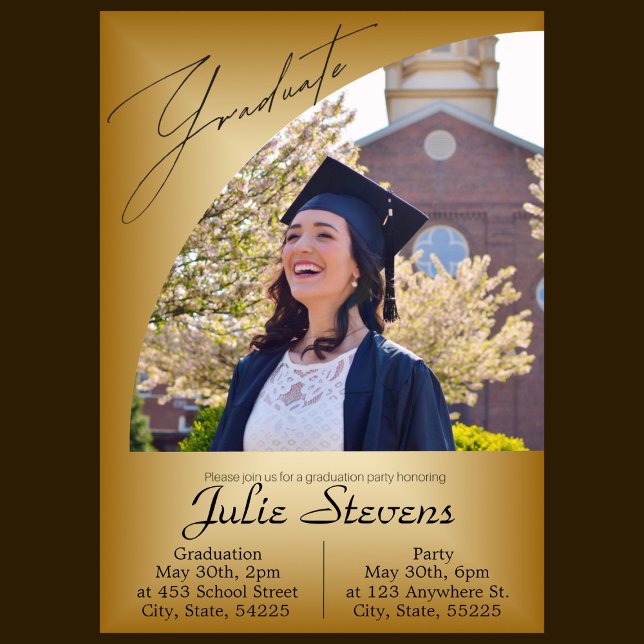Graduation Picture Modern 2024 Card Invitation (Creator Uploaded)