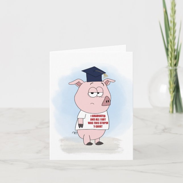 Graduation Pig Card (Front)