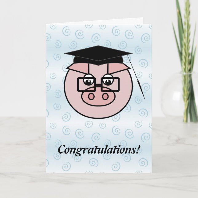 Graduation Pig Card (Front)
