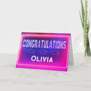 Graduation Pink Congratulations Card
