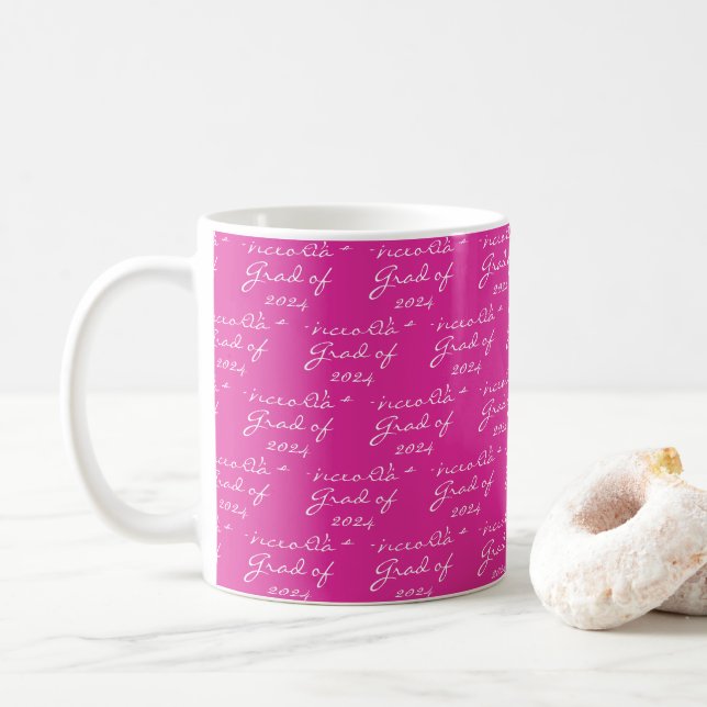 Graduation Pink Grad Coffee Mug (With Donut)