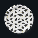 Graduation Plates<br><div class="desc">Party paper plates shown with a celebration of grad caps print.
Customise this item or buy as is.




Licensed Print</div>