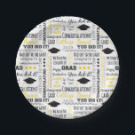 Graduation Plates<br><div class="desc">Party paper plates shown with a celebration of grad caps and messages print.
Customize this item or buy as is.




Licensed Print</div>