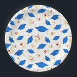 Graduation Plates<br><div class="desc">Party paper plates shown with a celebration of grad caps print.
Customise this item or buy as is.




Licensed Print</div>
