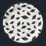 Graduation Plates<br><div class="desc">Party paper plates shown with a celebration of grad caps print.
Customise this item or buy as is.




Licensed Print</div>
