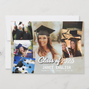 Graduation Plus Graduation Party 2 Sided 5 x 7  Invitation