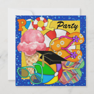 Graduation Pool Party - SRF Invitation