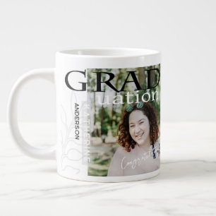 Graduation Poster Styled Photo White Large Coffee Mug